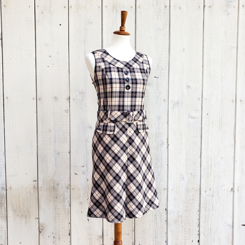 Kinloch Anderson Wool Check Tartan Dress Size XS